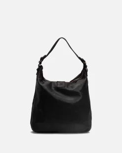 Clearance BIBA Leather Shoulder Bag Boston Black
