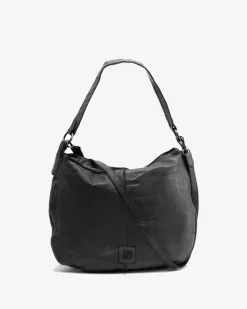 Hot BIBA Leather Shoulder Bag Boston Black