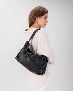 Discount BIBA Leather Shoulder Bag Brewton Black