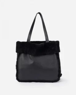 Best BIBA Leather Shoulder Bag Valentine Black