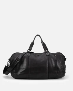 Hot BIBA Leather Travel Luggage Gary Black