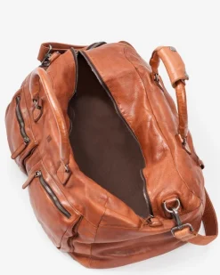 Outlet BIBA Leather Travel Luggage Stuart Tan