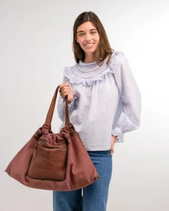 Fashion BIBA Shoulder Bag Frissel Tan