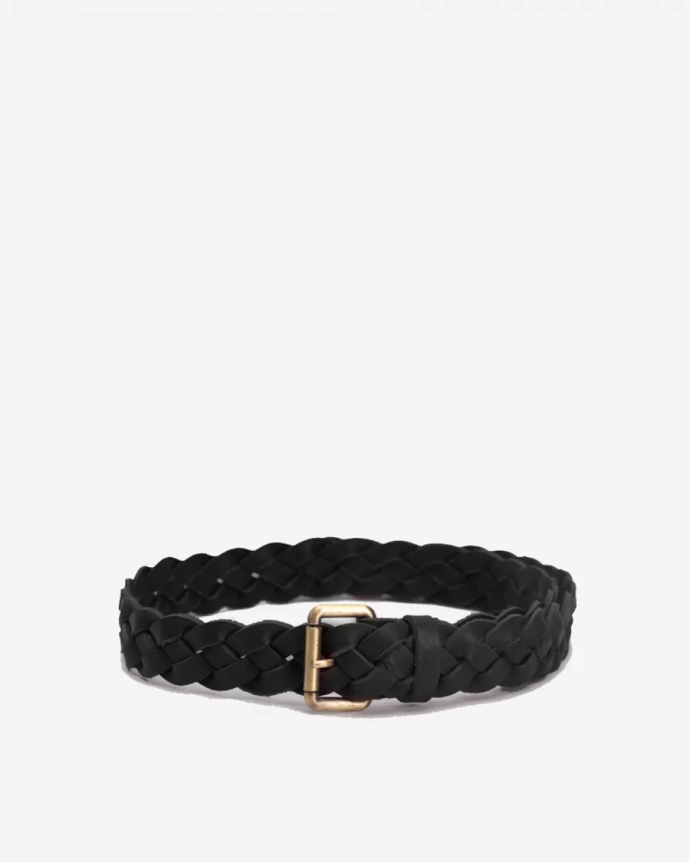 BIBA Leather Belt Hudson River Black Flash Sale