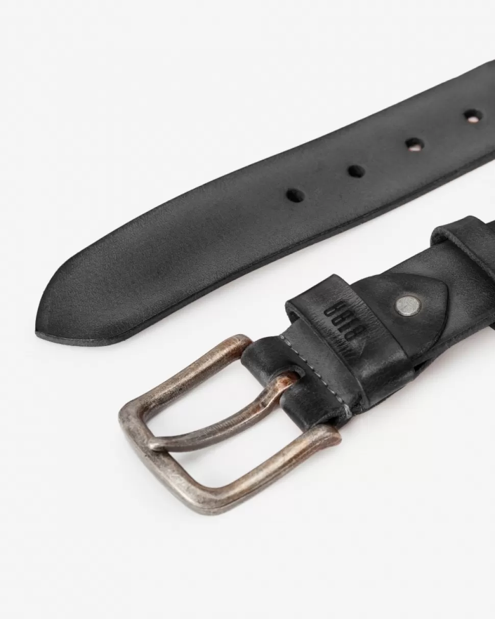 BIBA Leather Belt Platte Black Cheap