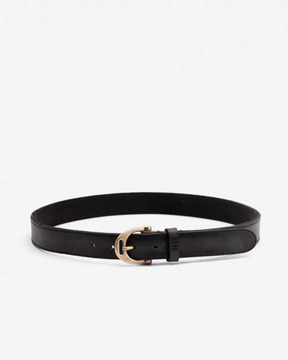 BIBA Leather Belt Yellowstone Black Outlet