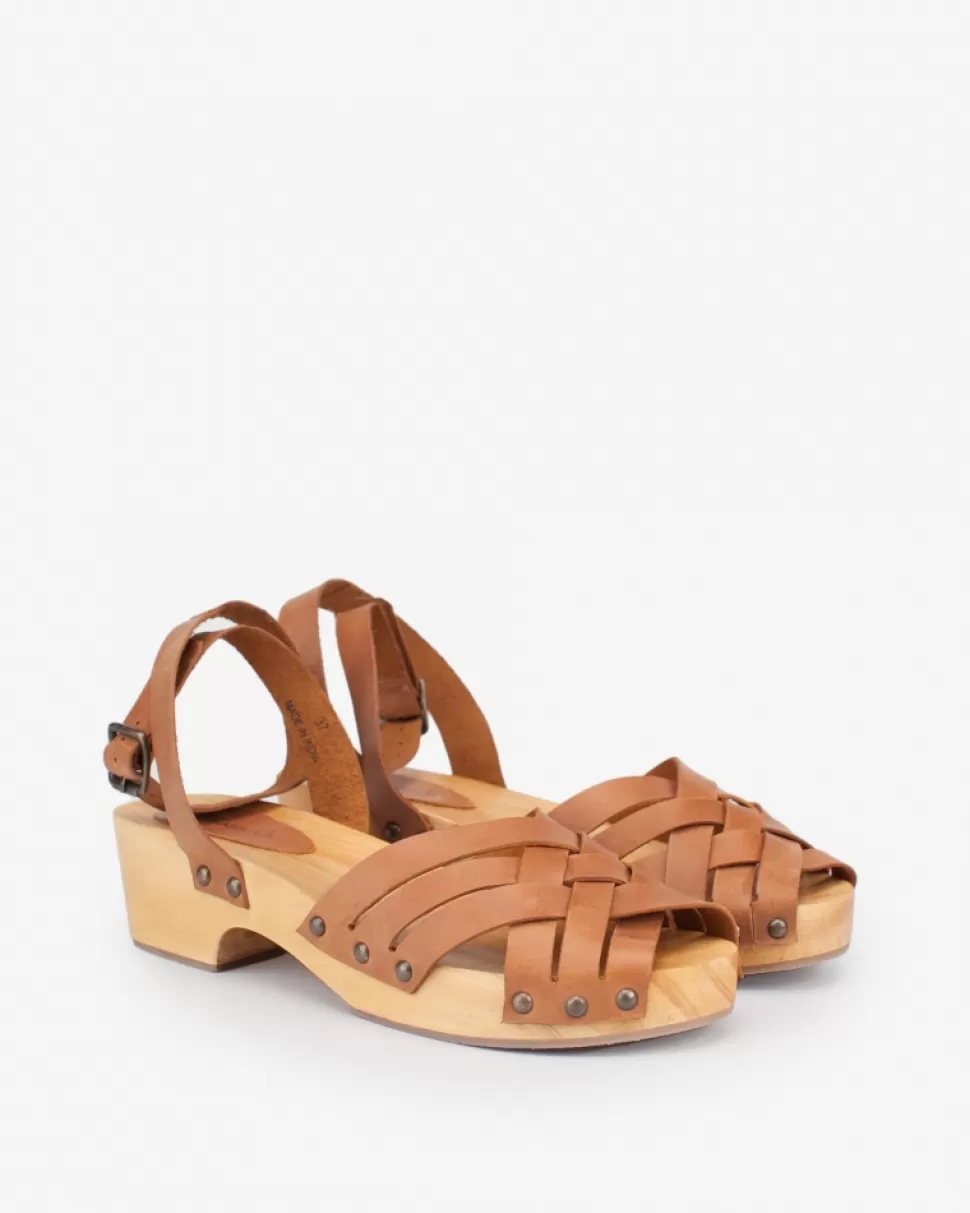 BIBA Leather Clog Venice Tan Flash Sale