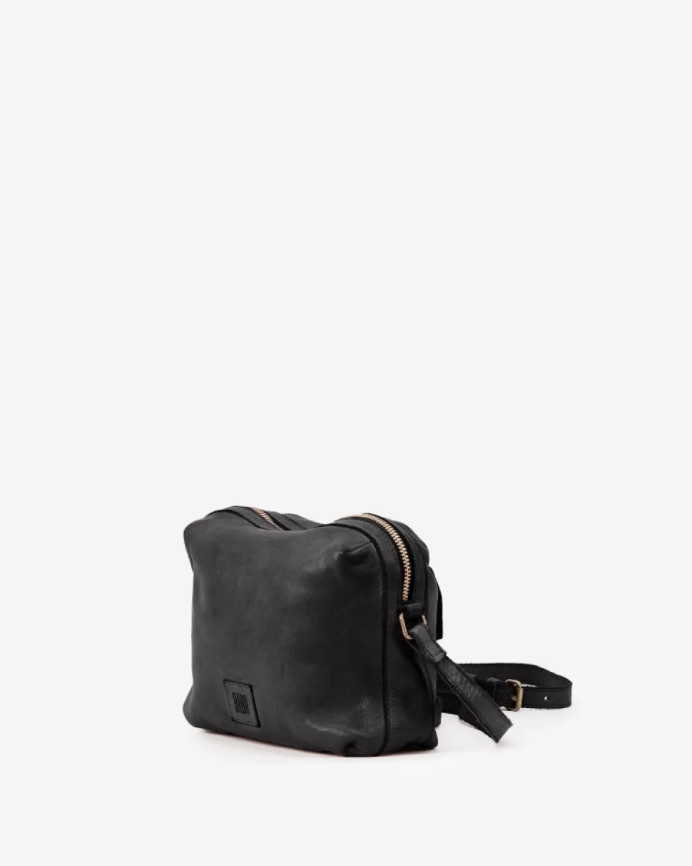 BIBA Leather Cross Bag Boston Black Sale