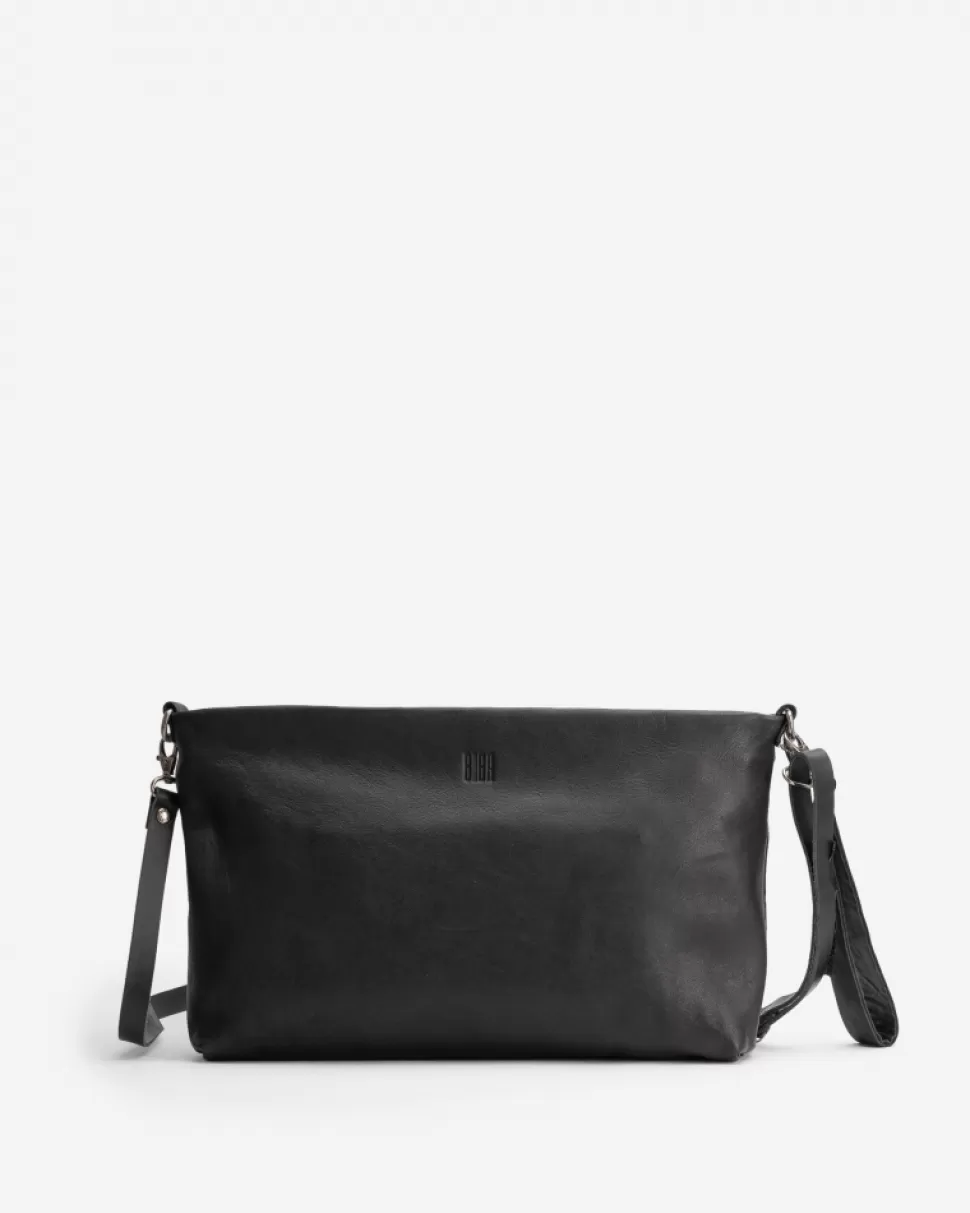 BIBA Leather Cross Bag Carolina Out Black Online