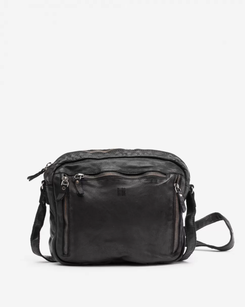 BIBA Leather Cross Bag Greenville Black Flash Sale