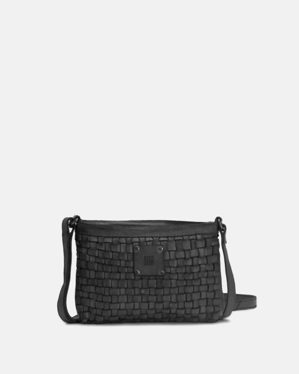 BIBA Leather Cross Bag Kansas Black Cheap