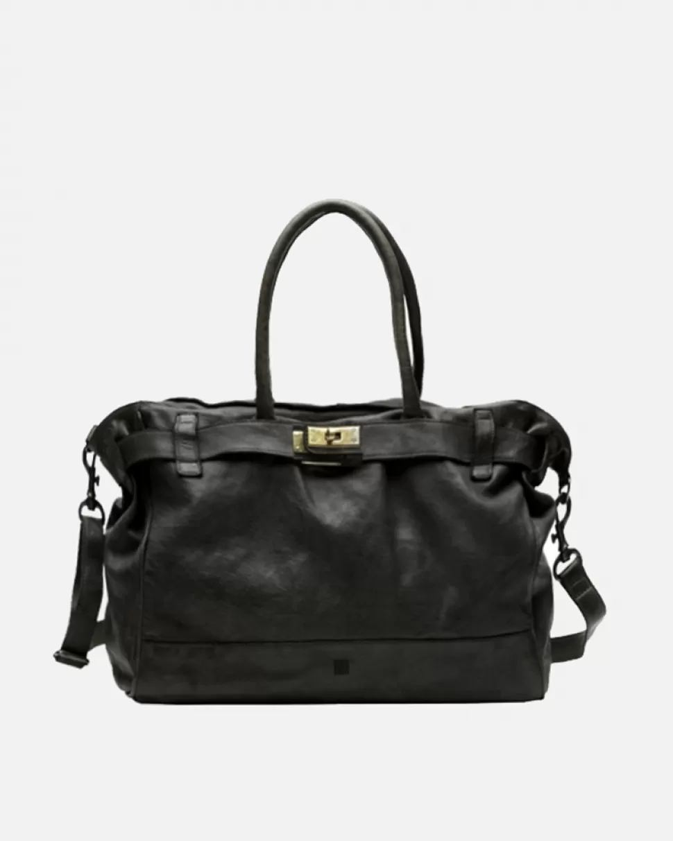 BIBA Leather Handbag Blossom Black Best Sale