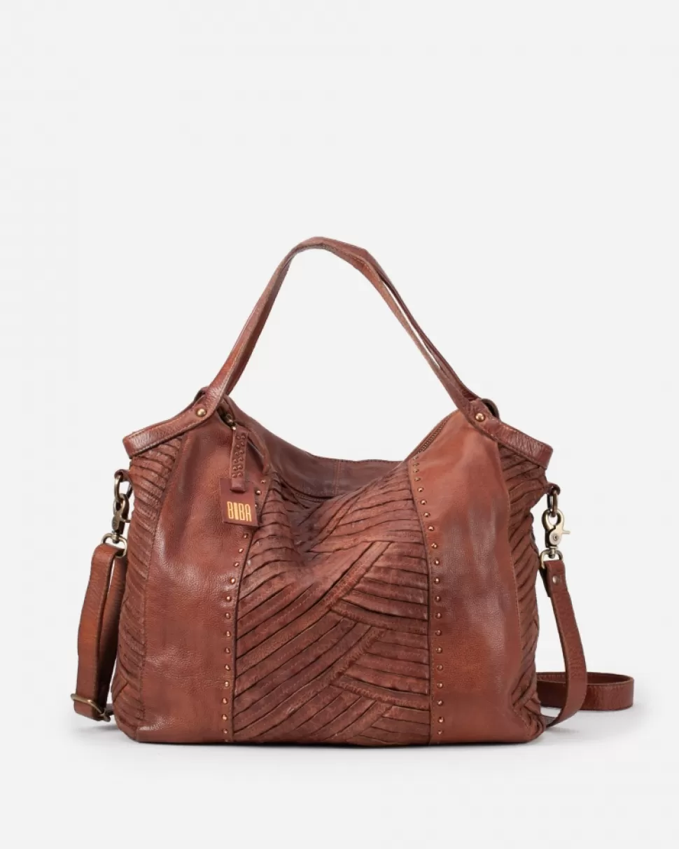 BIBA Leather Handbag Mcbee Tan Clearance