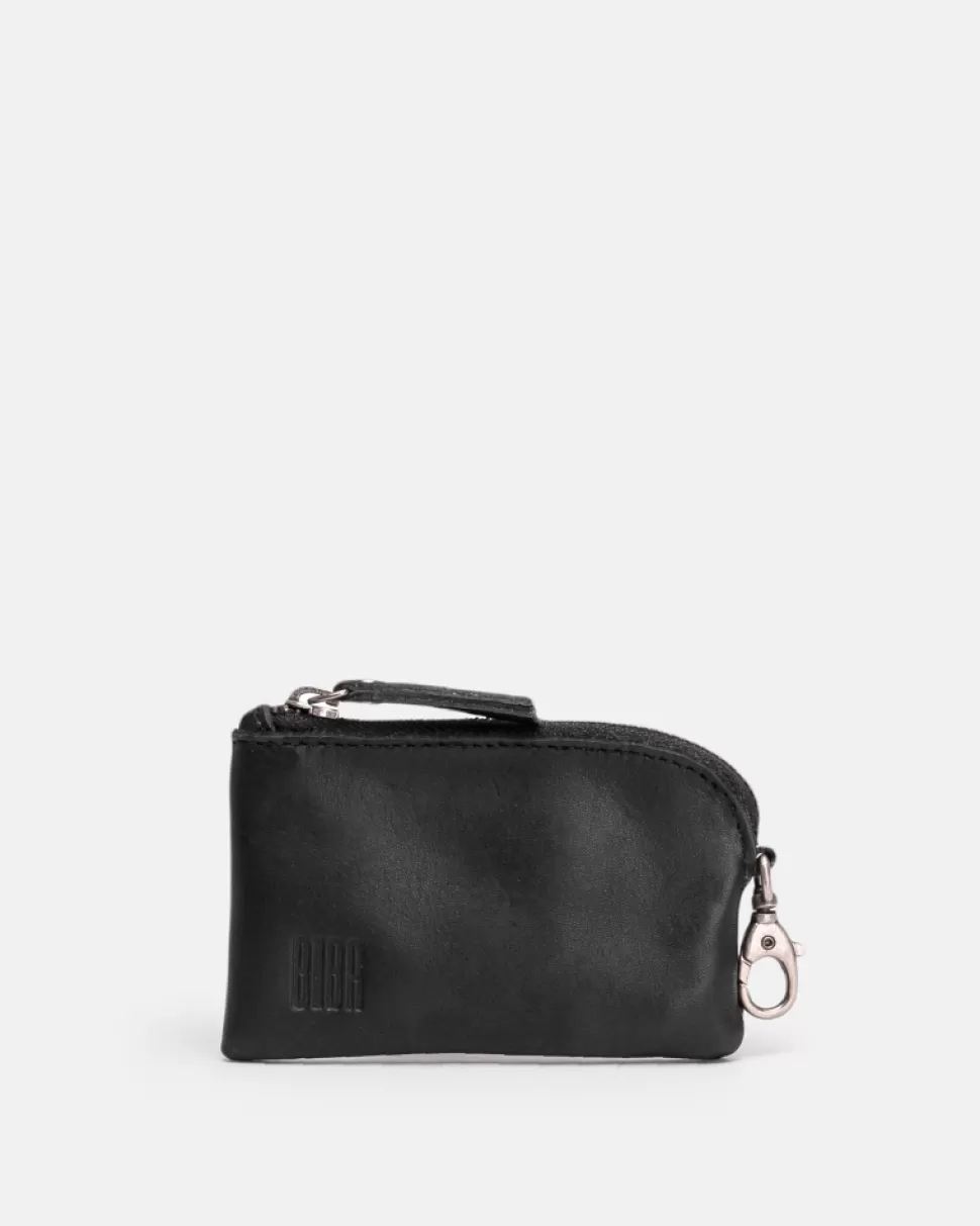 BIBA Leather Pencil Case Casual Black New