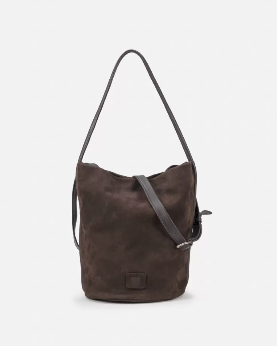 BIBA Leather Shoulder Bag Corwin Dark Brown Discount