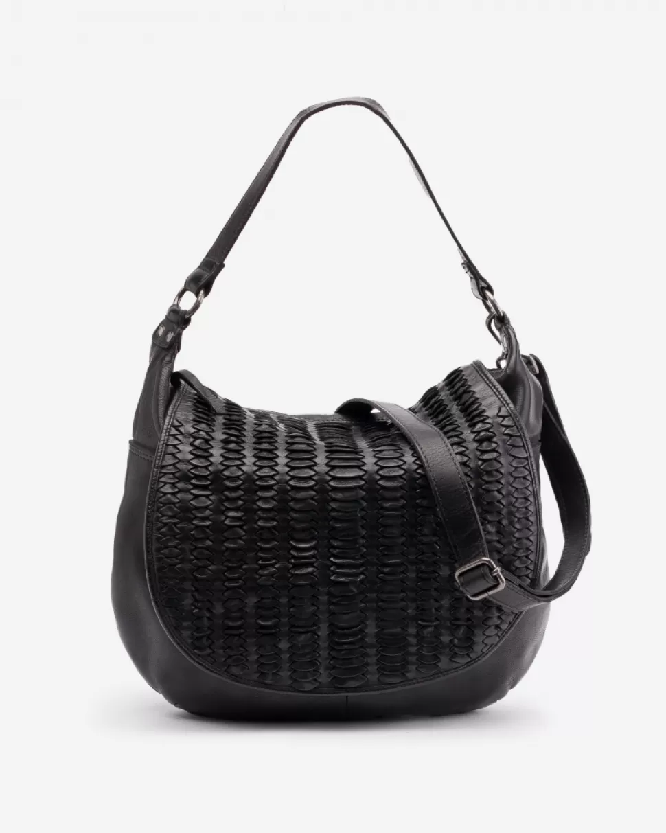 BIBA Leather Shoulder Bag Hardy Black Online