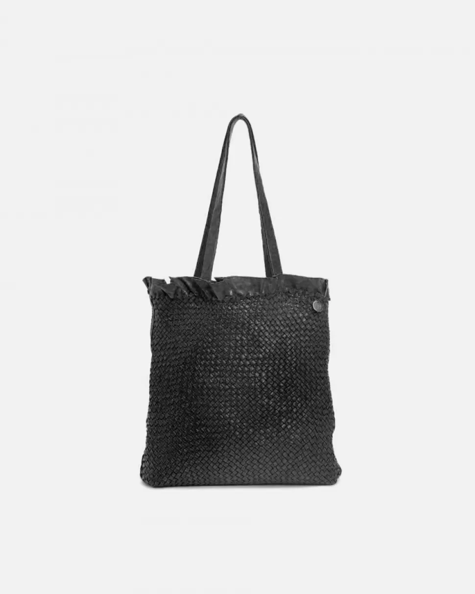 BIBA Leather Shoulder Bag Lawson Black Flash Sale