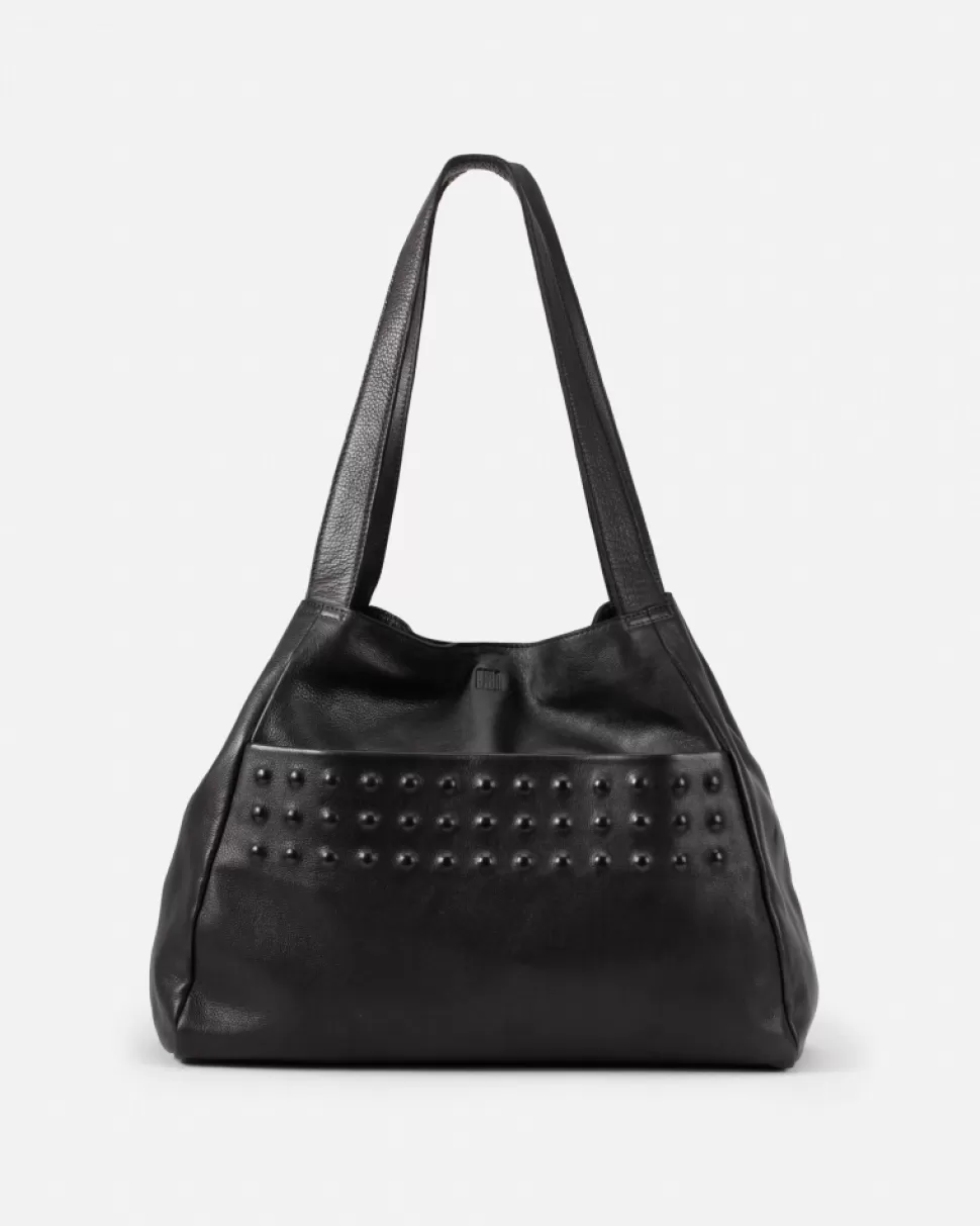 BIBA Leather Shoulder Bag Lubbock Black Cheap