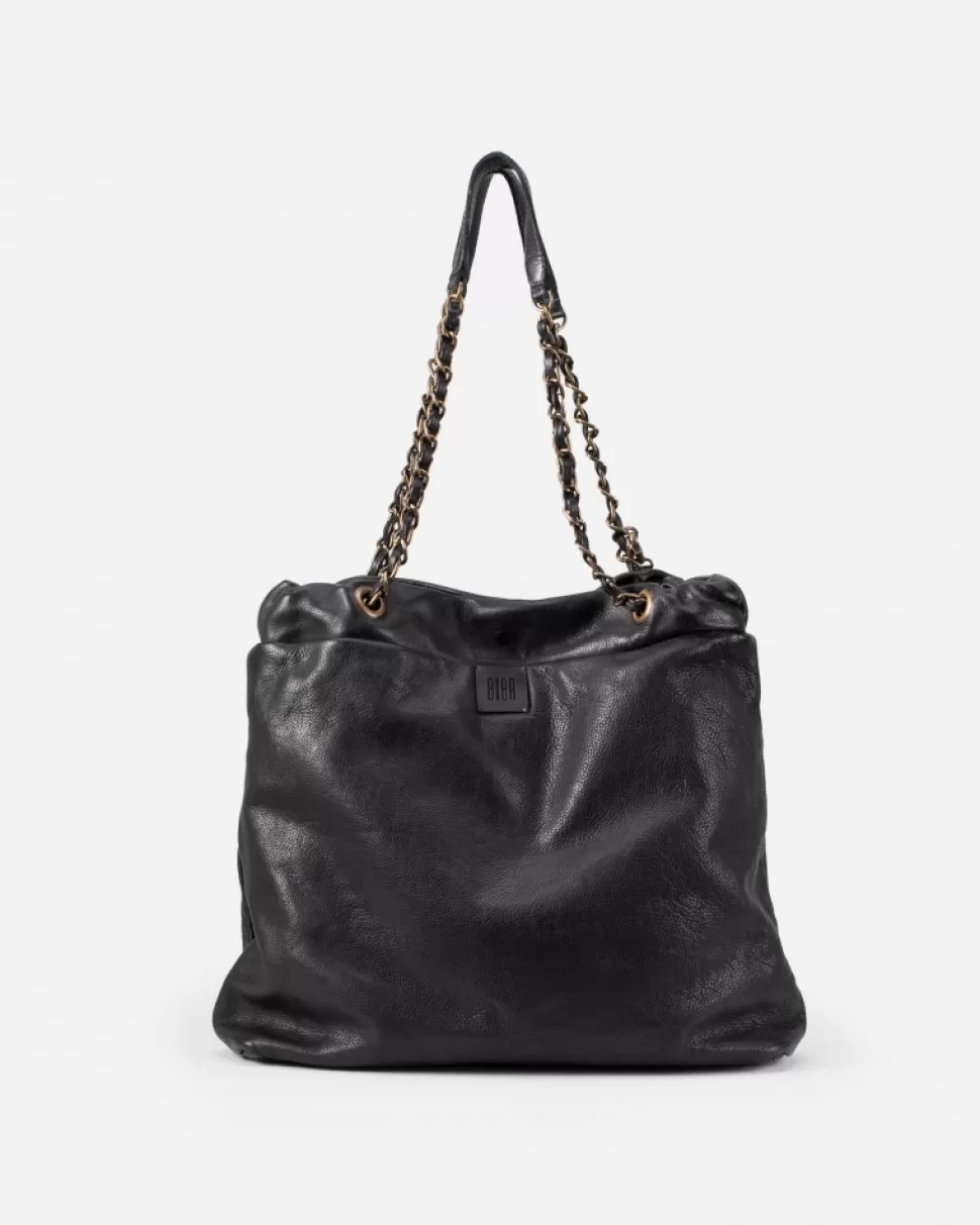 BIBA Leather Shoulder Bag Lucy Black Clearance