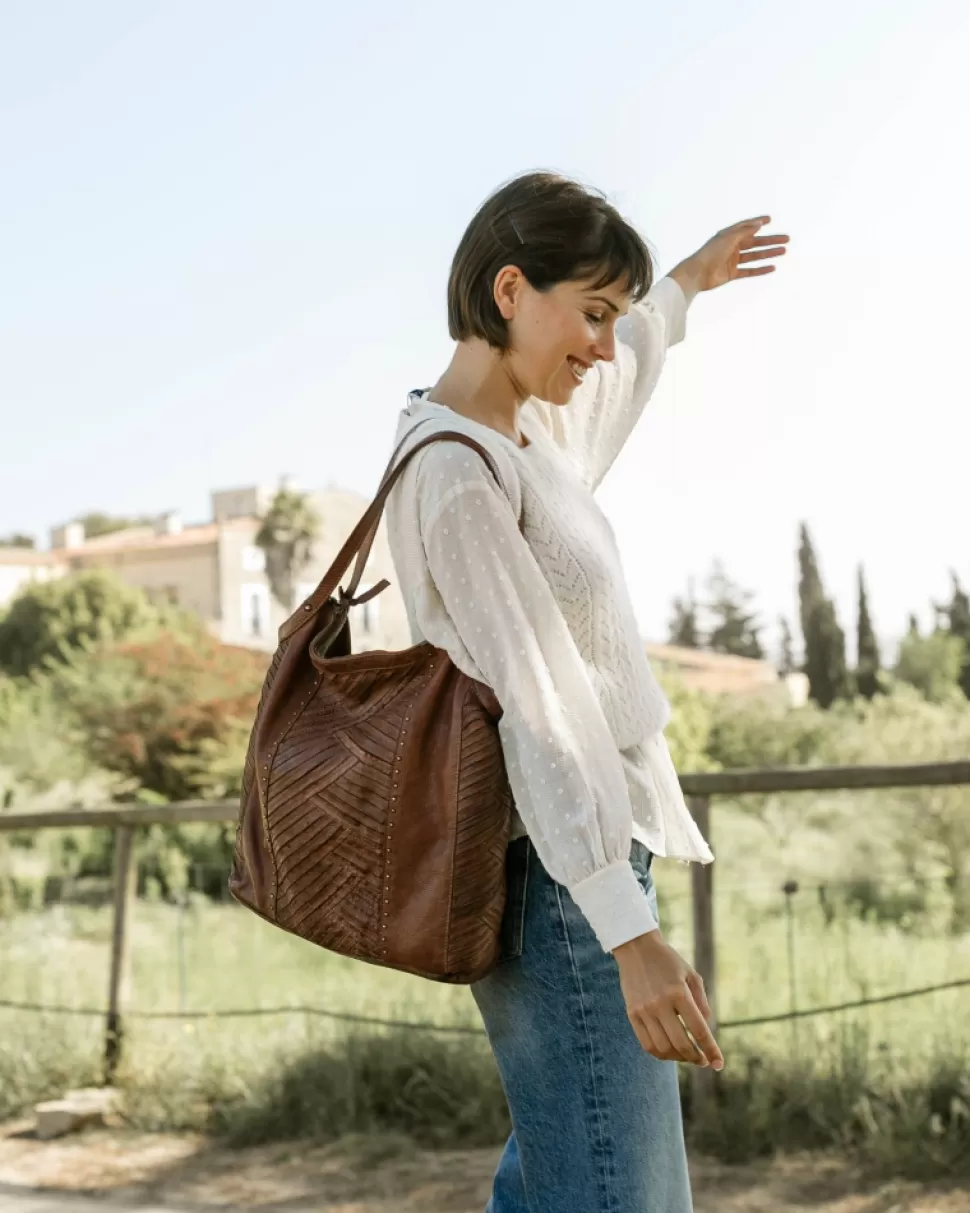 BIBA Leather Shoulder Bag Mcbee Tan Shop