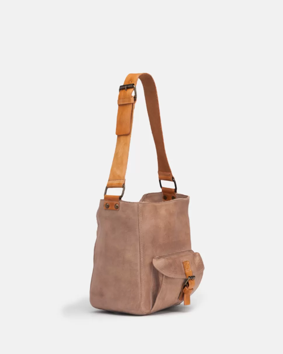 BIBA Leather Shoulder Bag Silverton Tan Outlet