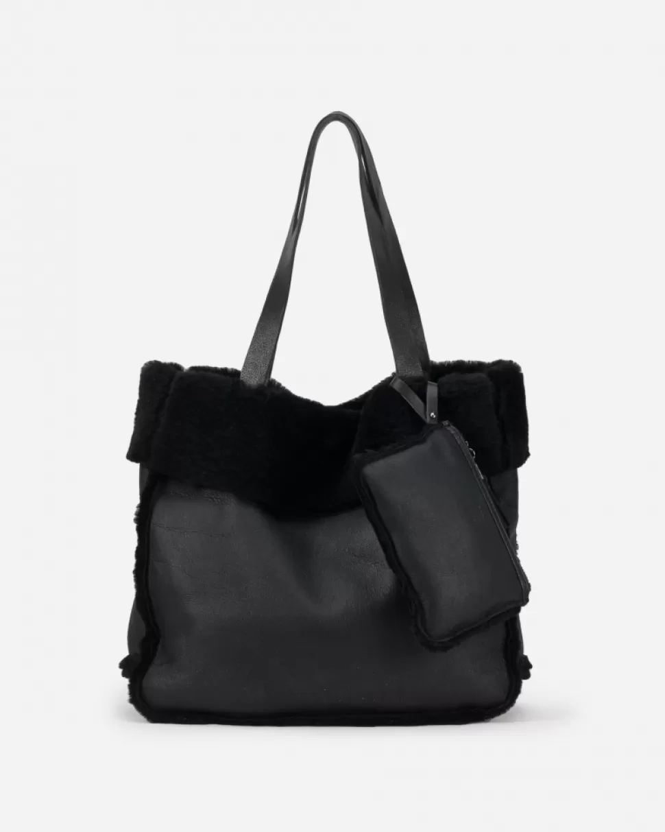 BIBA Leather Shoulder Bag Valentine Black Best Sale