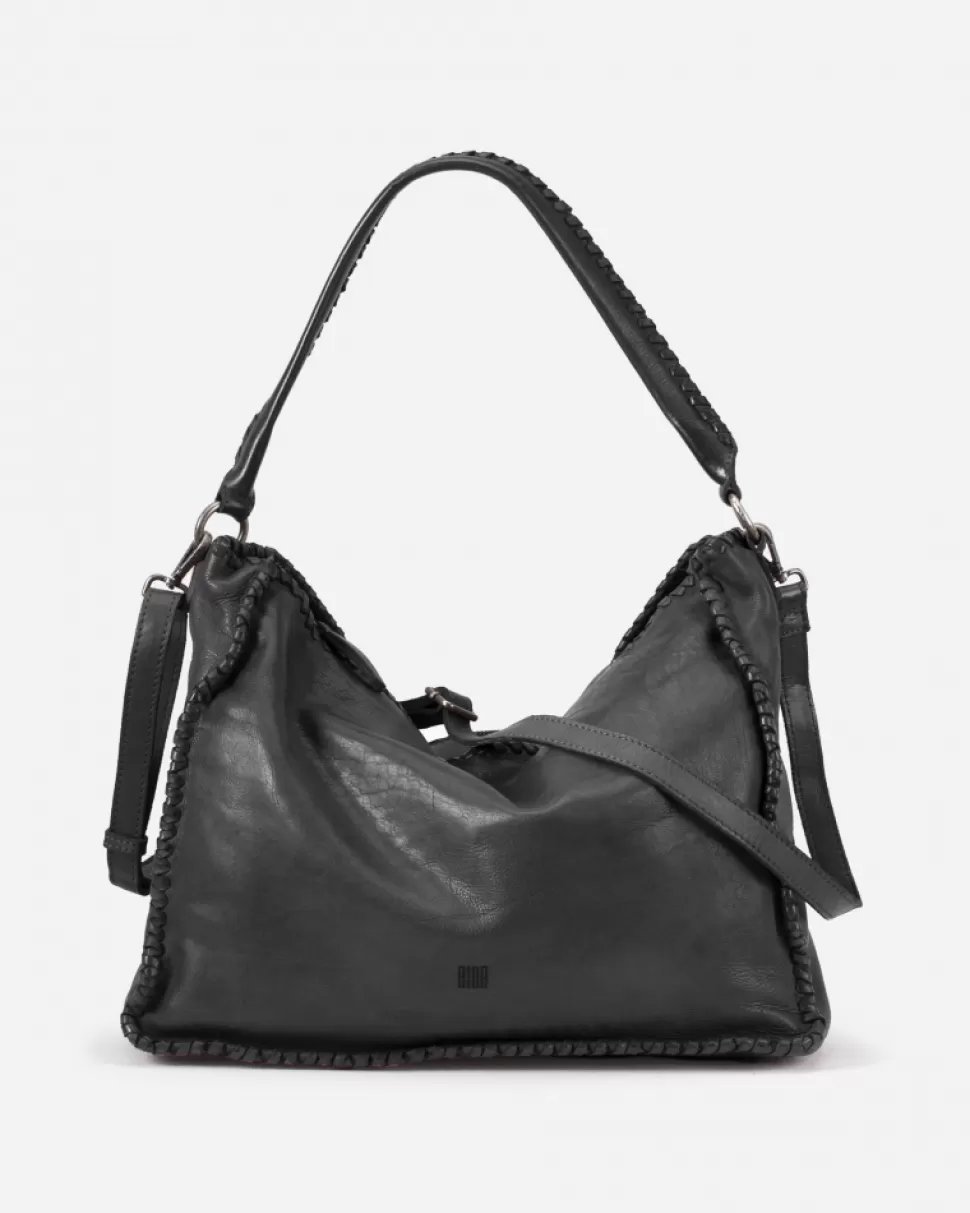 BIBA Leather Shoulder Bag Winona Black Cheap