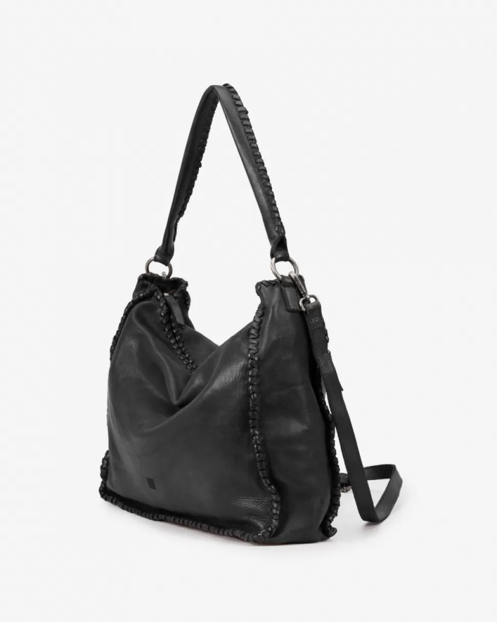 BIBA Leather Shoulder Bag Winona Black Cheap